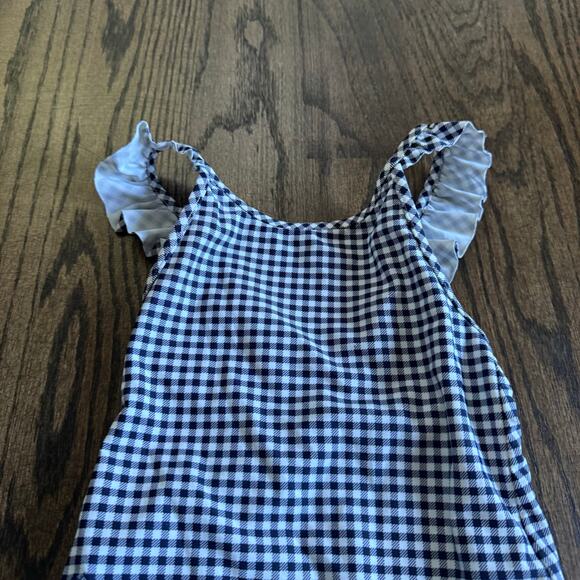 Polo Ralph Lauren Girl Gingham Checkered One Piece Swim Suit Navy Blue Size 3/3T - Picture 3 of 6